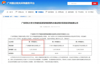 喜报！青藤环境中标广州大学城热水表项目